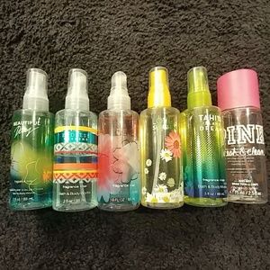 Lot of 6 travel Size body mists